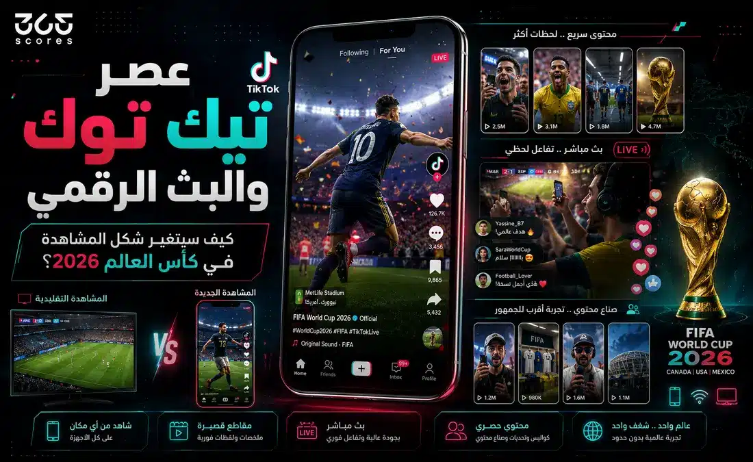 كيف سيغير التيك توك والبث الرقمي كأس العالم 2026